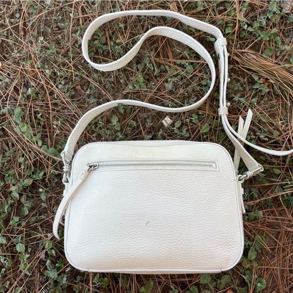 ALLSAINT All Saint Camera Zoe Frankie White Leather Crossbody Shoulder Bag - Picture 12 of 12